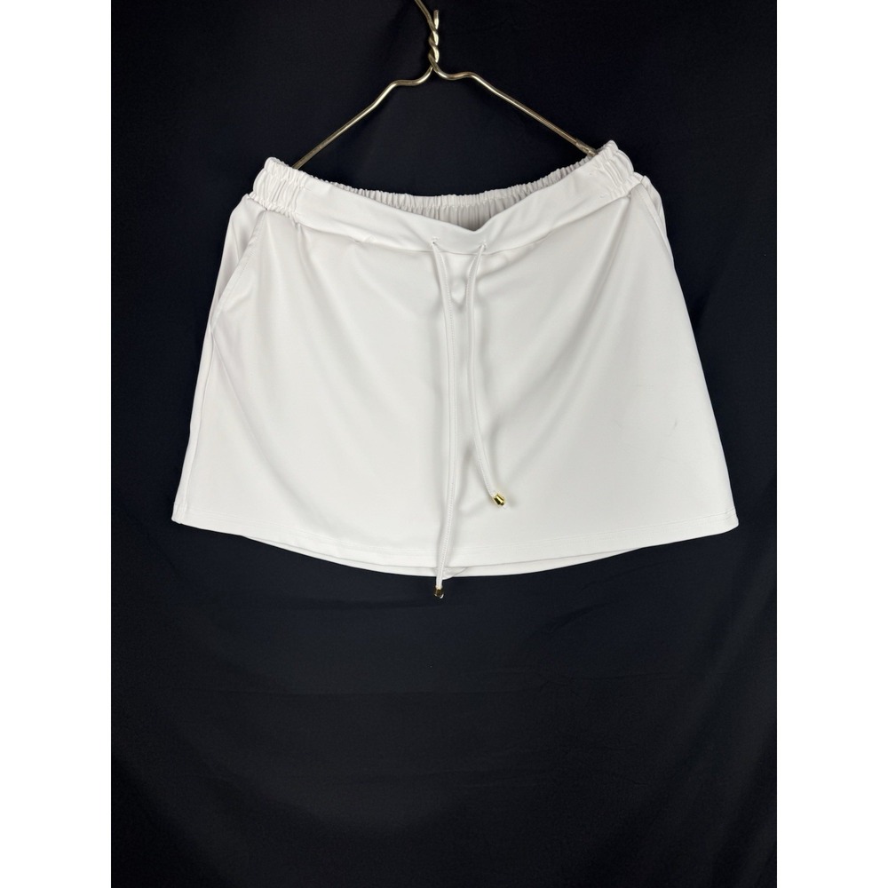 Jess Lea White Athletic Skort Size L Drawstring Tennis Golf Preppy Travel White